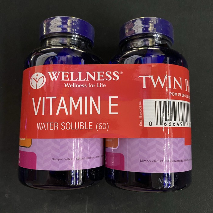 Wellness Vitamin E 400 IU Water Soluble isi 60 Twin Pack