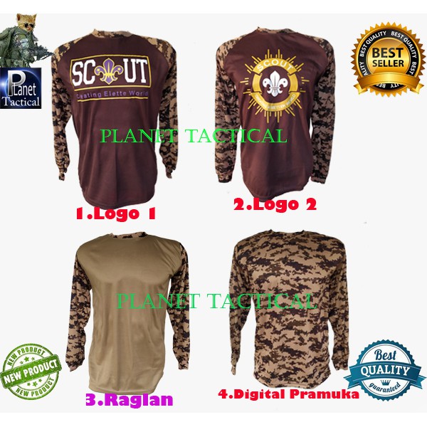 Kaos Baju Pramuka Scout Raglan PDL grosir