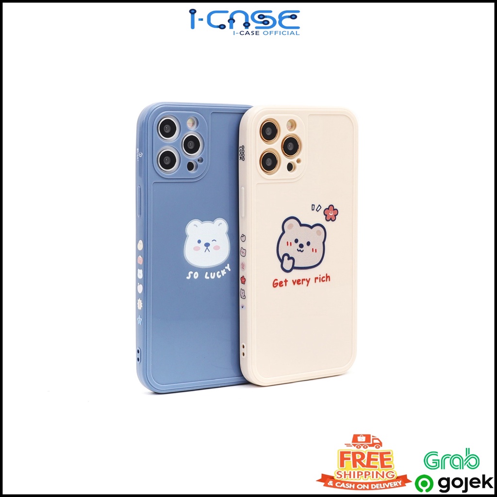 Softcase Oppo A3S A1K F9 A5S A71 A15 A33 A53 A37 RENO 4F Lucky bear for protection