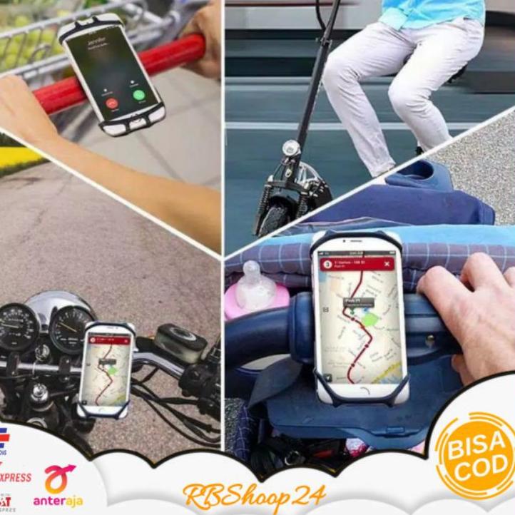 Pasti Murah 6ELLJ HOLDER HP SEPEDA HOLDER TEMPAT STAND HP BUAT SEPEDA GUNUNG TEMPAT TARUH HANDPHONE