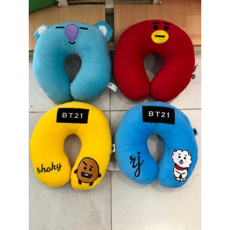 boneka bantal leher bts  bt21 tata koya shooky rj Shopee 