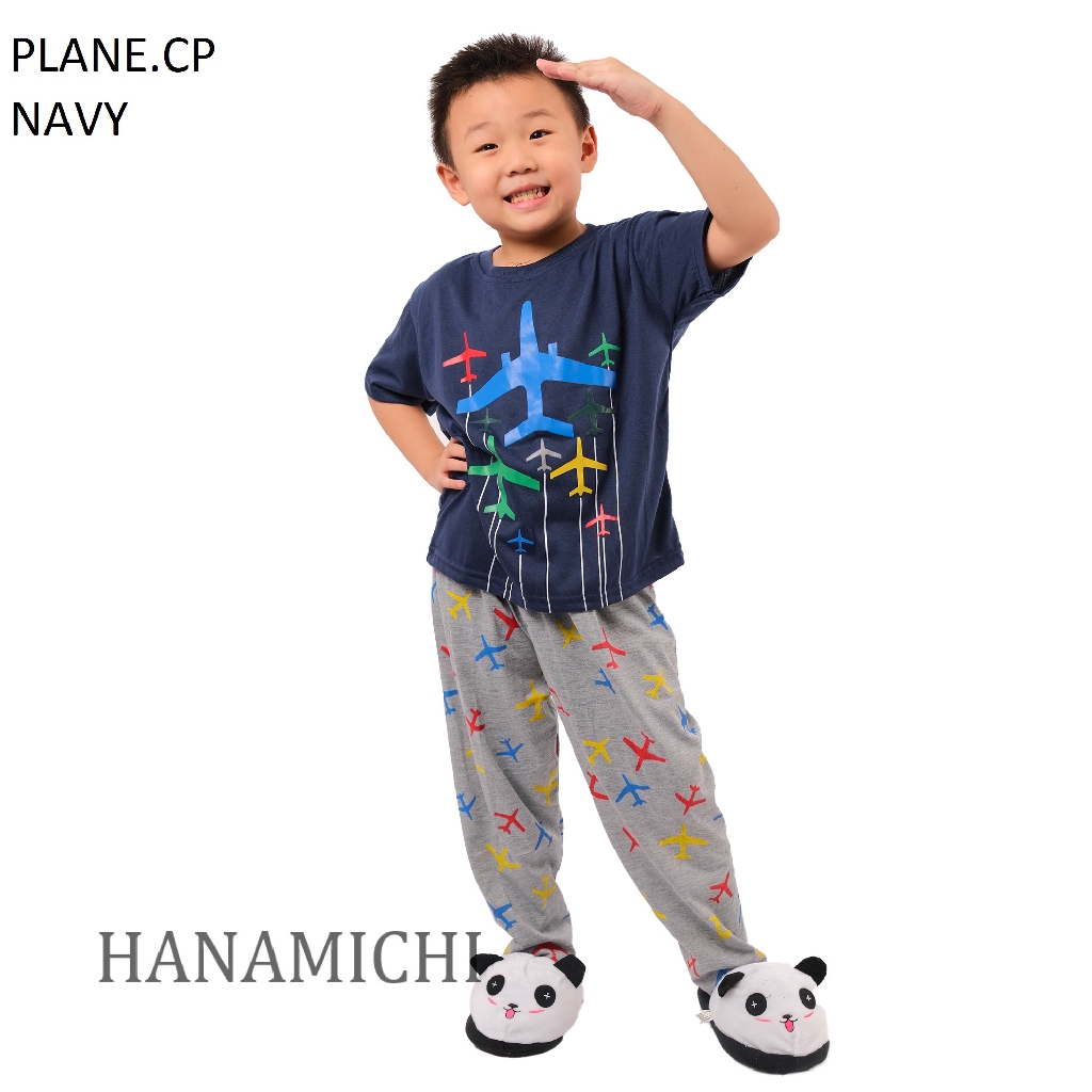 Hanamichi PLANE.CP Setelan Baju Tidur Anak Lengan Pendek