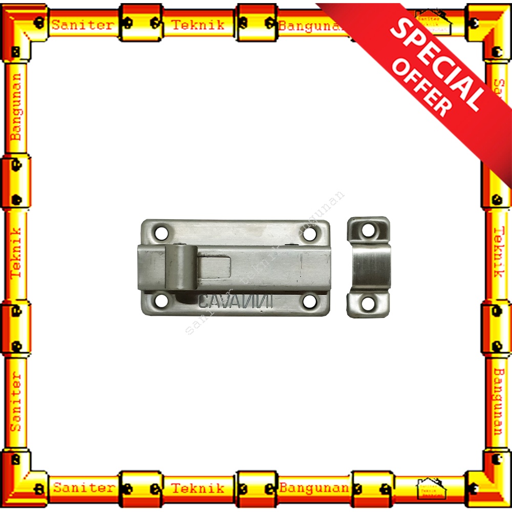 Grendel Kunci Pintu Slot Kunci Jendela Stainless Ukuran Steel Varian 2&quot; 3&quot; Inch