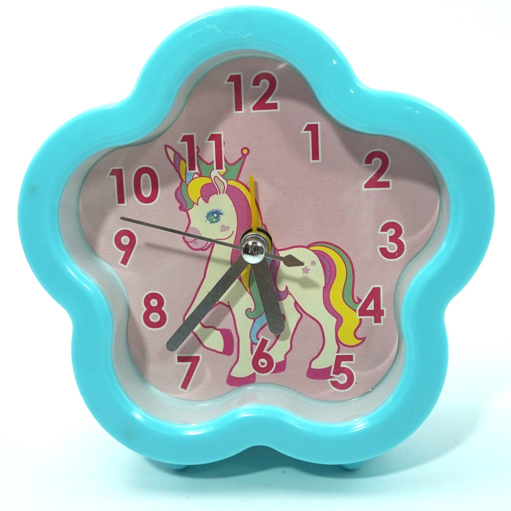 Jam Beker Alarm Clock Unicorn Mini Unik 3 Varian Warna Bentuk Daun