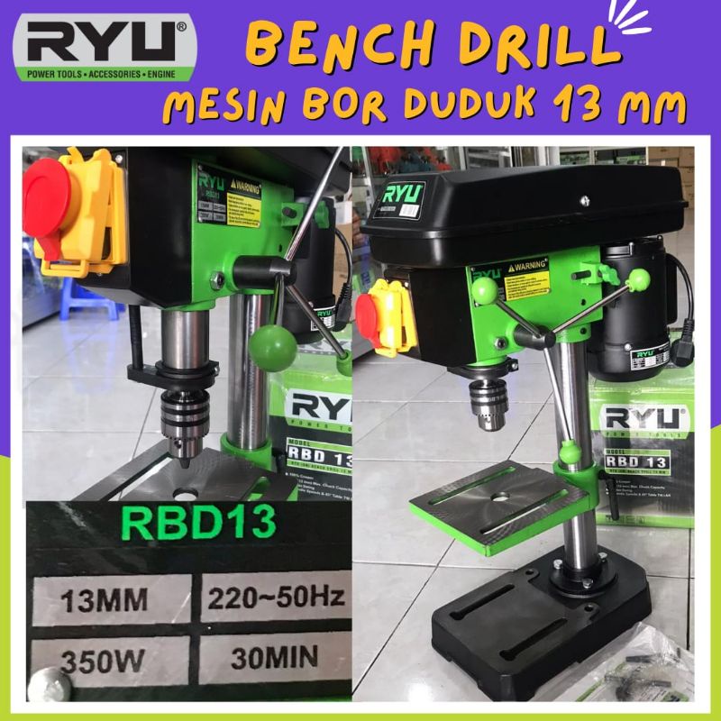 Ryu bench drill 13mm bor duduk RBD 13 RBD13 Modern