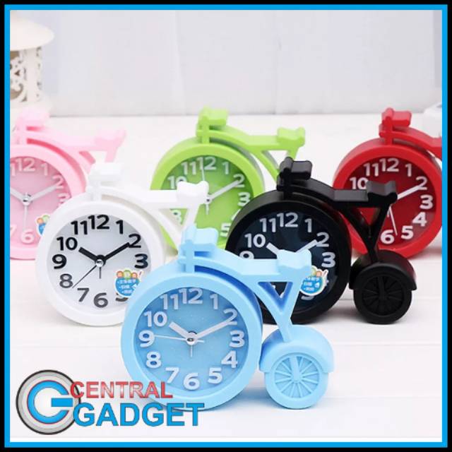 Jam Desk Jam Meja Analog Model Sepeda