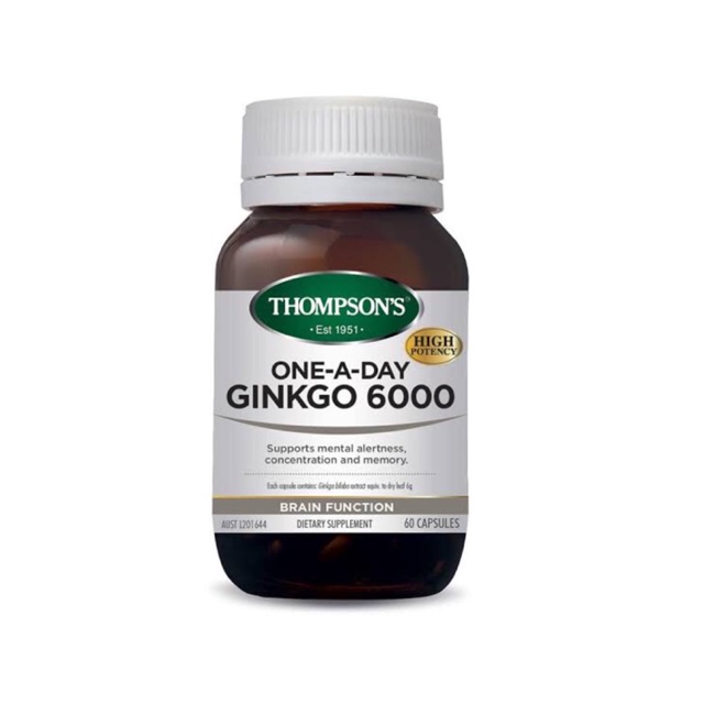 Thompson's One-A-Day Ginkgo 6000mg 60 Capsules