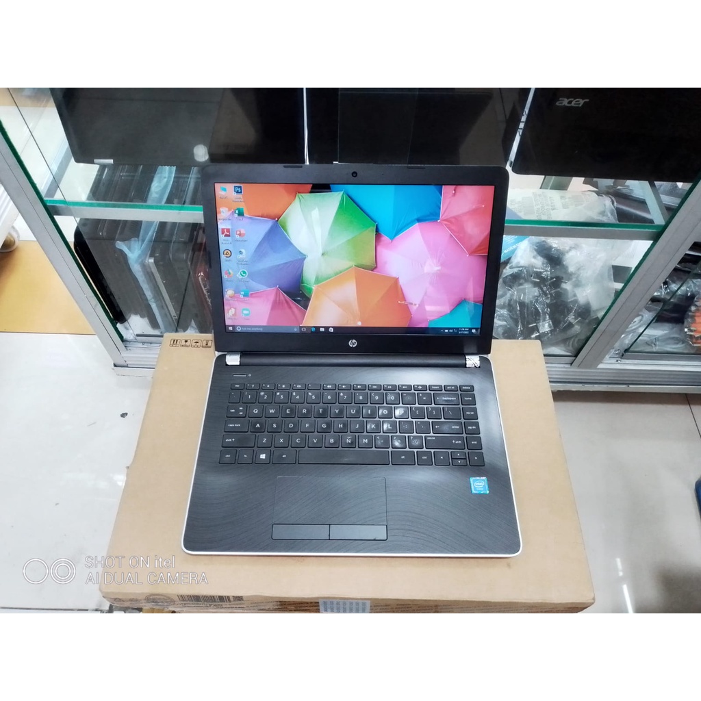 LAPTOP LEPTOP HP RAM 4GB HDD 500GB 14 INC GENERASI BARU WINDOWS10  SIAP PAKAI