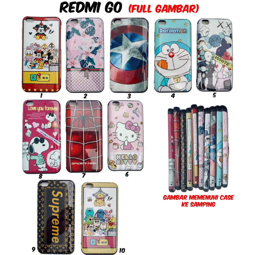 Casing Full Gambar XIAOMI REDMI GO universal case gambar cowo cewe motif kartun lucu