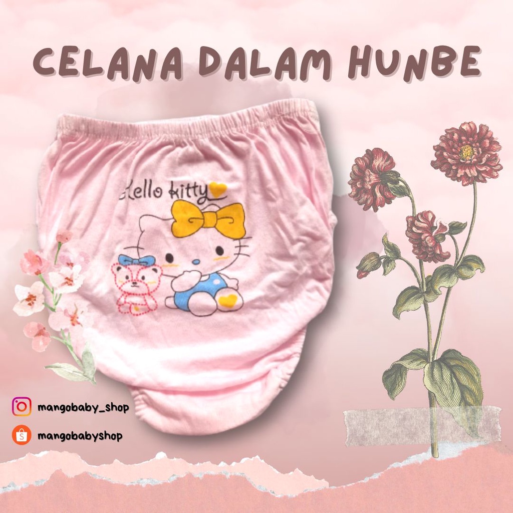 HUNBE | CELANA DALAM ISI 3 PCS CD WARNA ANAK PEREMPUAN HELLO KITTY UKURAN XL