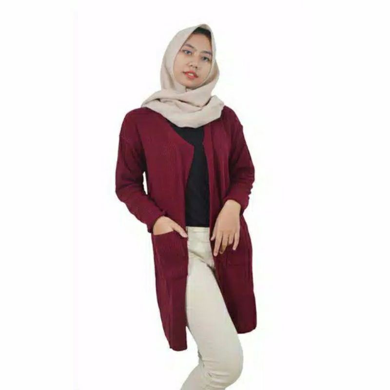 DISCON!!CARDIGAN RAJUT WANITA /LONG CARDIGAn BELLE /CardIgan Oversize /Cardigan Outer wanita /discon-6