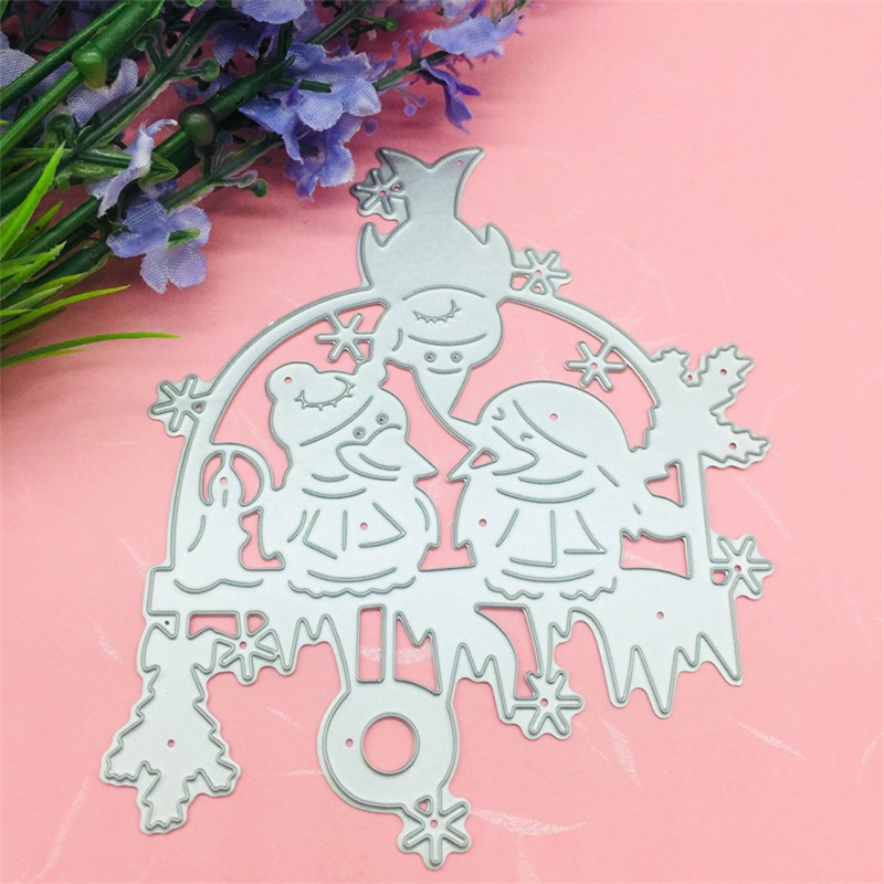 Cetakan Stensil Cutting Dies Motif Burung Natal Bahan Metal Untuk Scrapbook / Craft DIY / Kartu