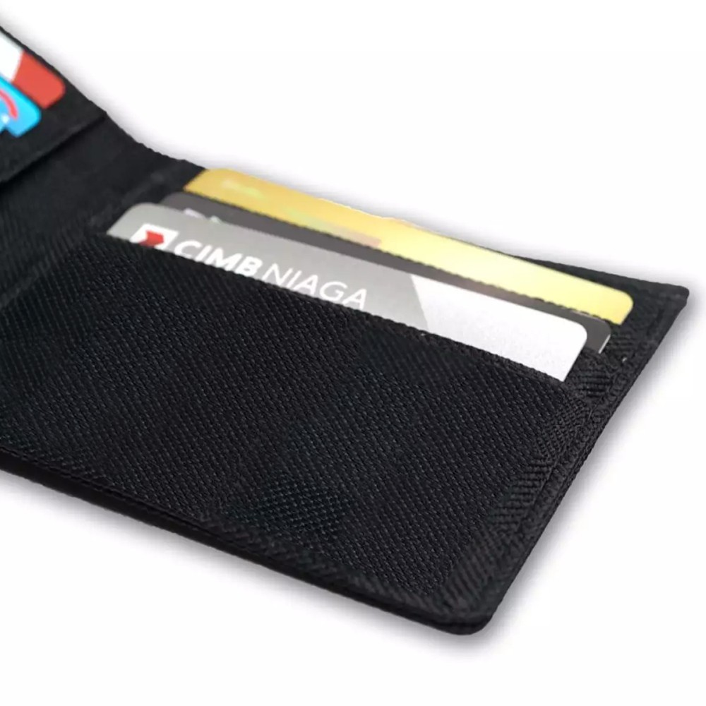 SERBA 10.000!! Dompet Pria G1000 Dompet Kulit Imitasi Dompet 3/4 Dompet Lipat Dompet Kartu - Black