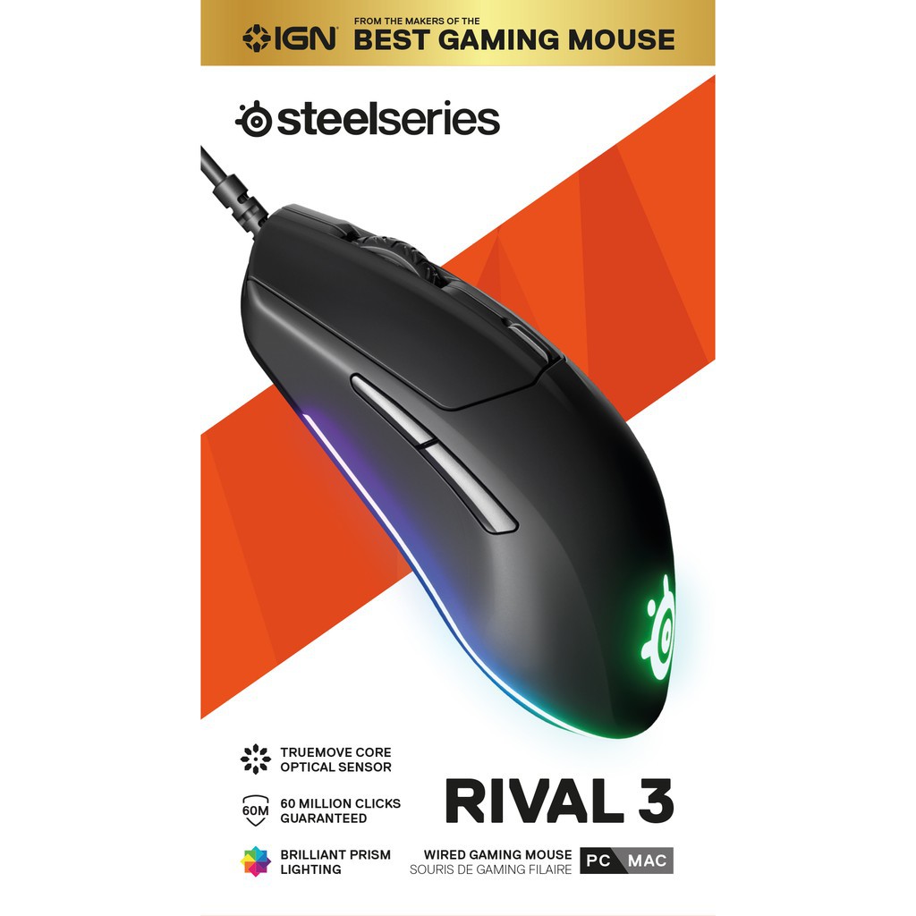 Steelseries Rival 3 TrueMove Core Wired Gaming Mouse