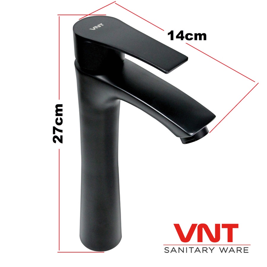 Kran Wastafel Minimalis Hot &amp; Cold Black Basin Faucet Keran Hitam Doff