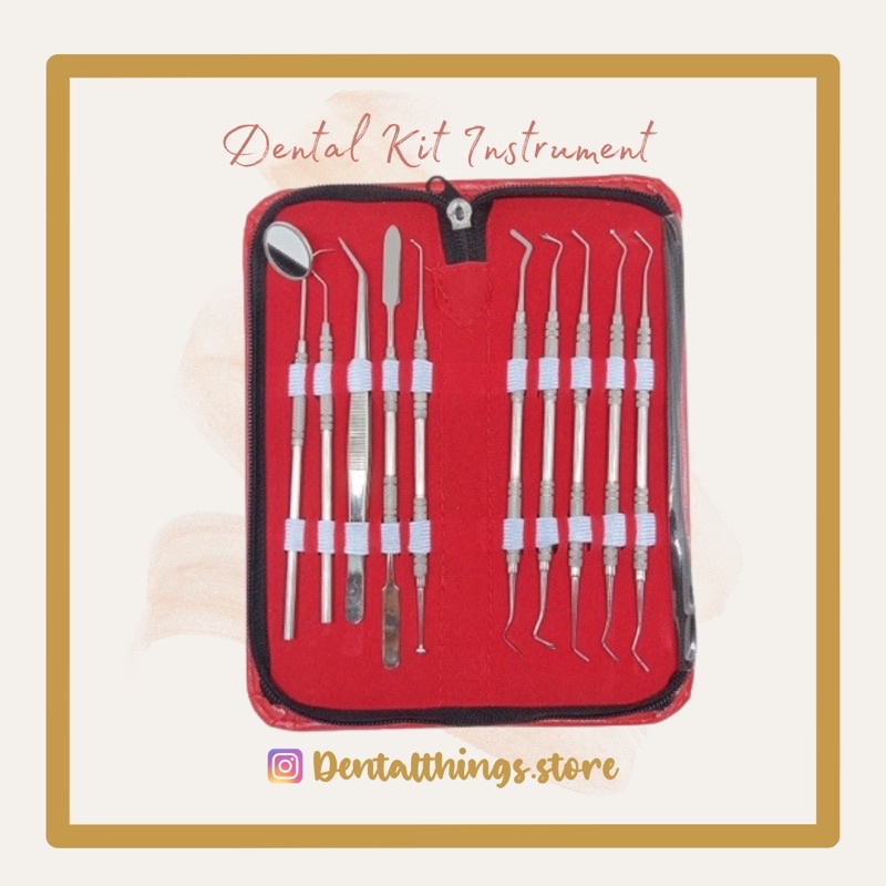 Dental instrument instrumen kit / diagnostic set / instrument dasar / student kit