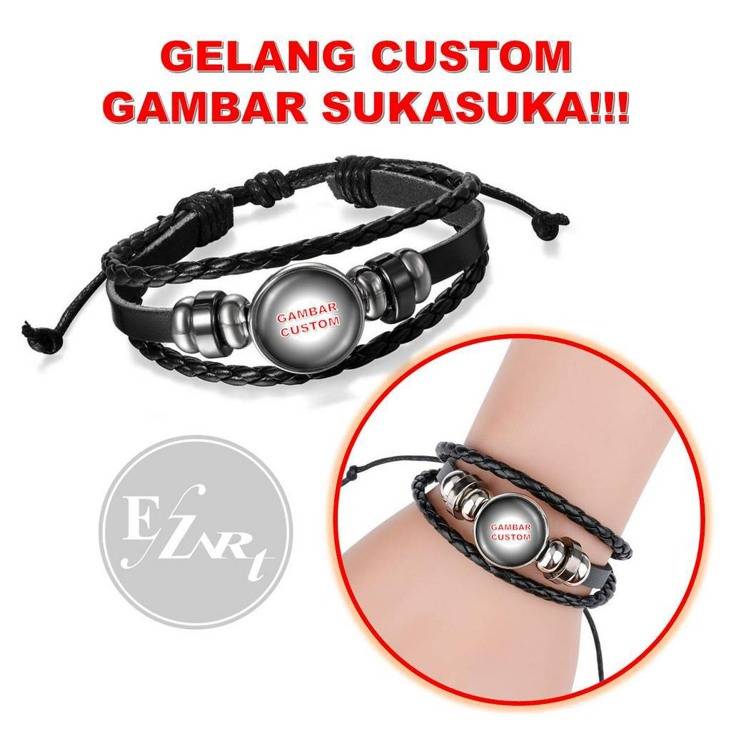 Model A Gelang Custom Gambar Sukasuka Kulit Kepang Multilayer