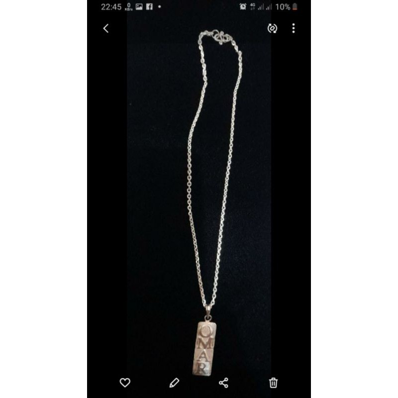 kalung perak murni anak-anak