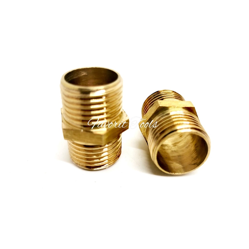 DOUBLE NEPEL KUNINGAN 1/2 INCH