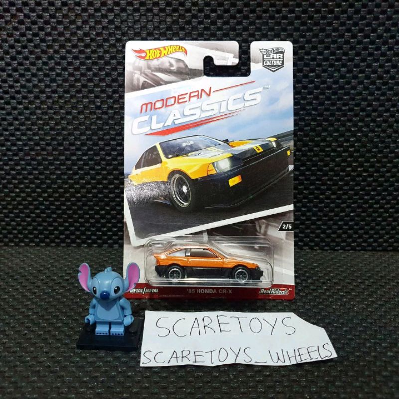 Hot Wheels Hotwheels 85 Honda CRX kuning hitam Modern Classics Classic