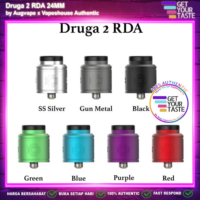 Druga 2 RDA 24MM Druga2 V2 by Augvape x Vapeshouse Authentic