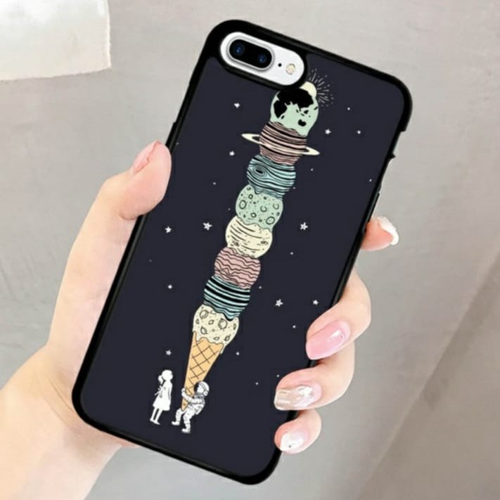 [P05] Phone Case Glossy 2D Astronat For Oppo Vivo Xiaomi Realme Samsung Iphone