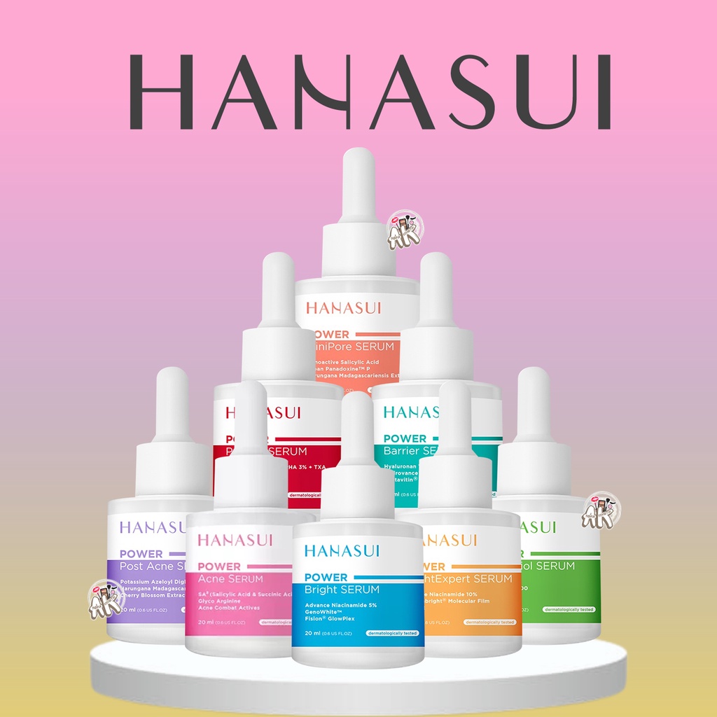 HANASUI POWER SERUM SERIES 20ML ( ACNE / MINIPORE / POST ACNE / PEELING / BRIGHT EXPERT / BRIGHT / BARRIER / BAKUCHIOL )