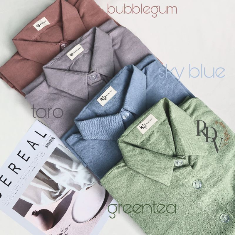 ABBEY SHIRT KEMEJA LINEN OVERSIZE WANITA BASIC DAILY