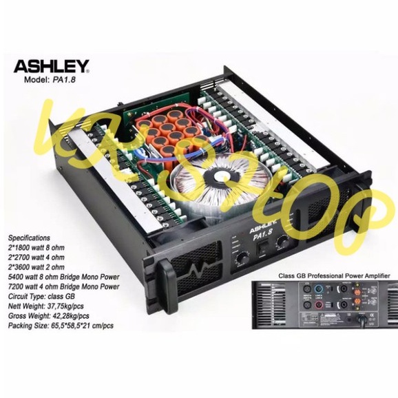 POWER AMPLIFIER ASHLEY PA 1.8 / PA1.8 / PA-1.8 ORIGINAL