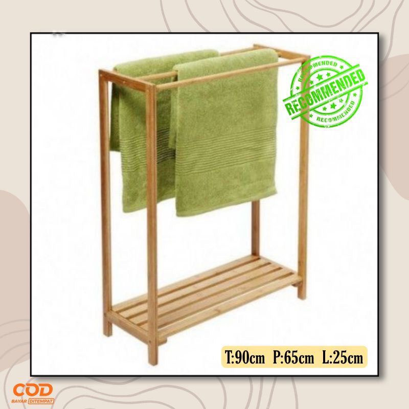 Jemuran Rak Handuk Kayu / Jemuran Handuk