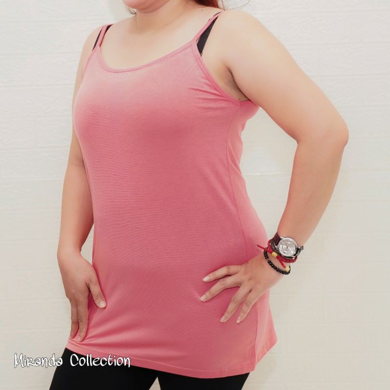 Tank Top Miranda JUMBO  / Tanktop Tali Kecil Big Size (XXL)  Bahan Rayon - 6169-1
