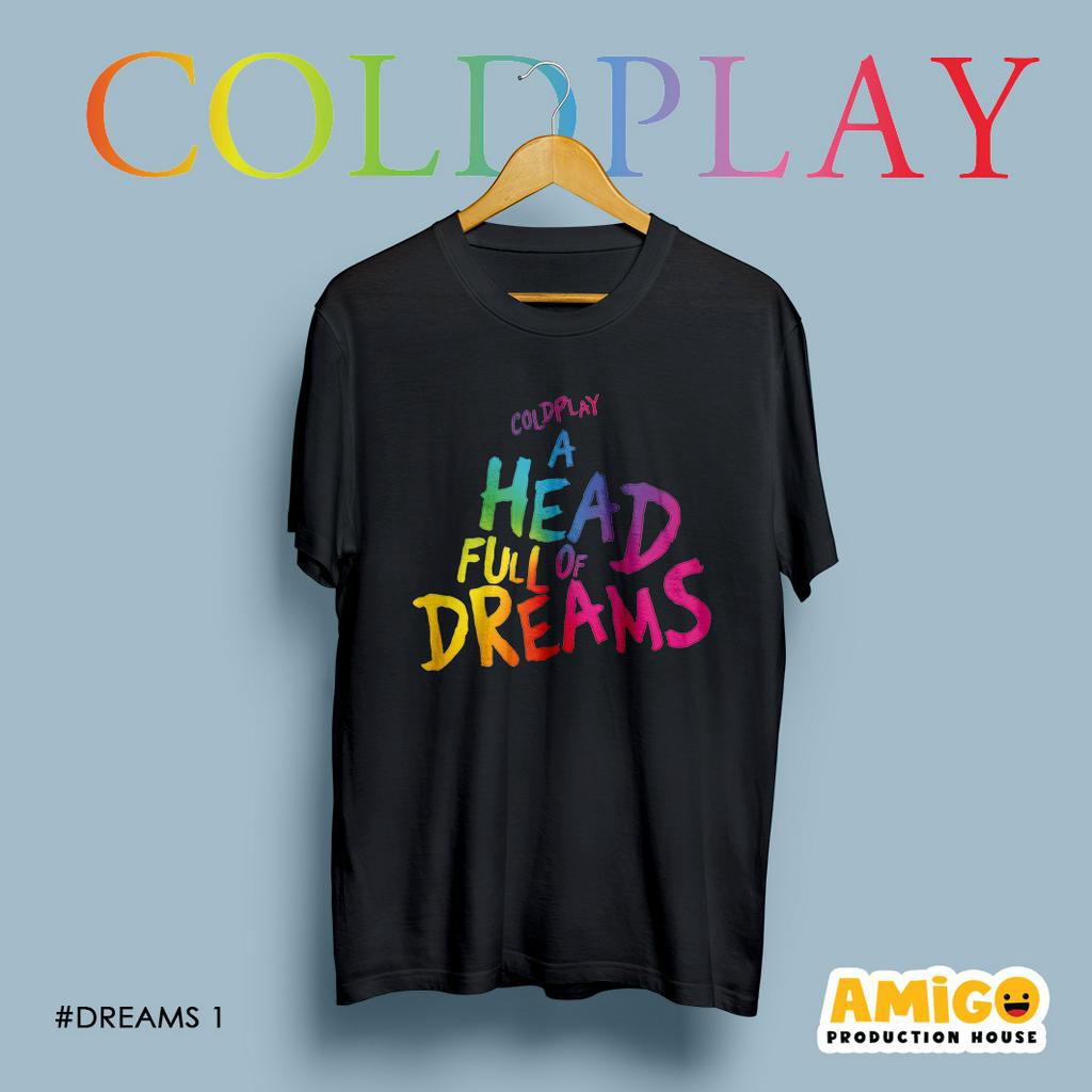 Kaos Coldplay Konser Tshirt Band Tee COLDPLAY Wanita Pria Unisex Adem Halus