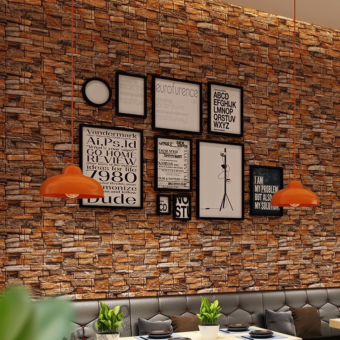 Wallpaper Dinding Foam 3D / Stiker Wallpaper Dinding Mini Dekorasi / Wallpaper 3D / Wallfoam