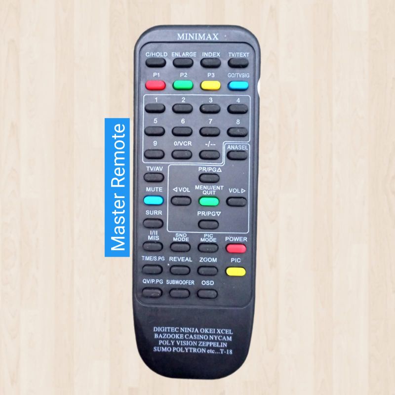 Remot Remote TV Polytron Tabung Minimax (Polyvision, Digitec, dll)