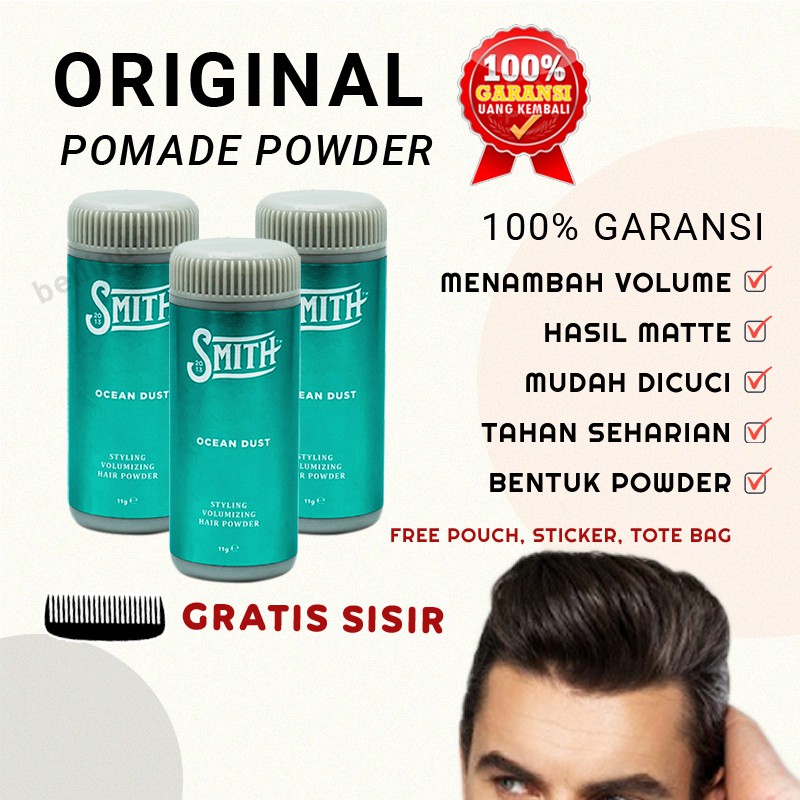 Hair Powder / Bedak Rambut / Smith Ocean Dust Styling Volumizing / Hair Styling Powder  Pria 11gr