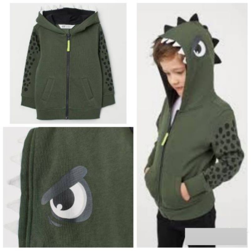 PRELOVED ❤ H&M Kids Original Zip Hoodie Jaket Anak T-Rex Size 98/104 (2-4 th)