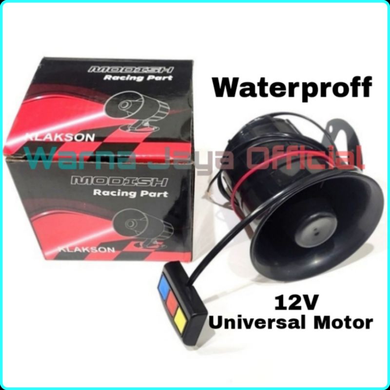 Klakson Toa Sirine Patwal Touring 3 Suara 12V High Quality Waterprof Universal Motor Beat Vario Scoo