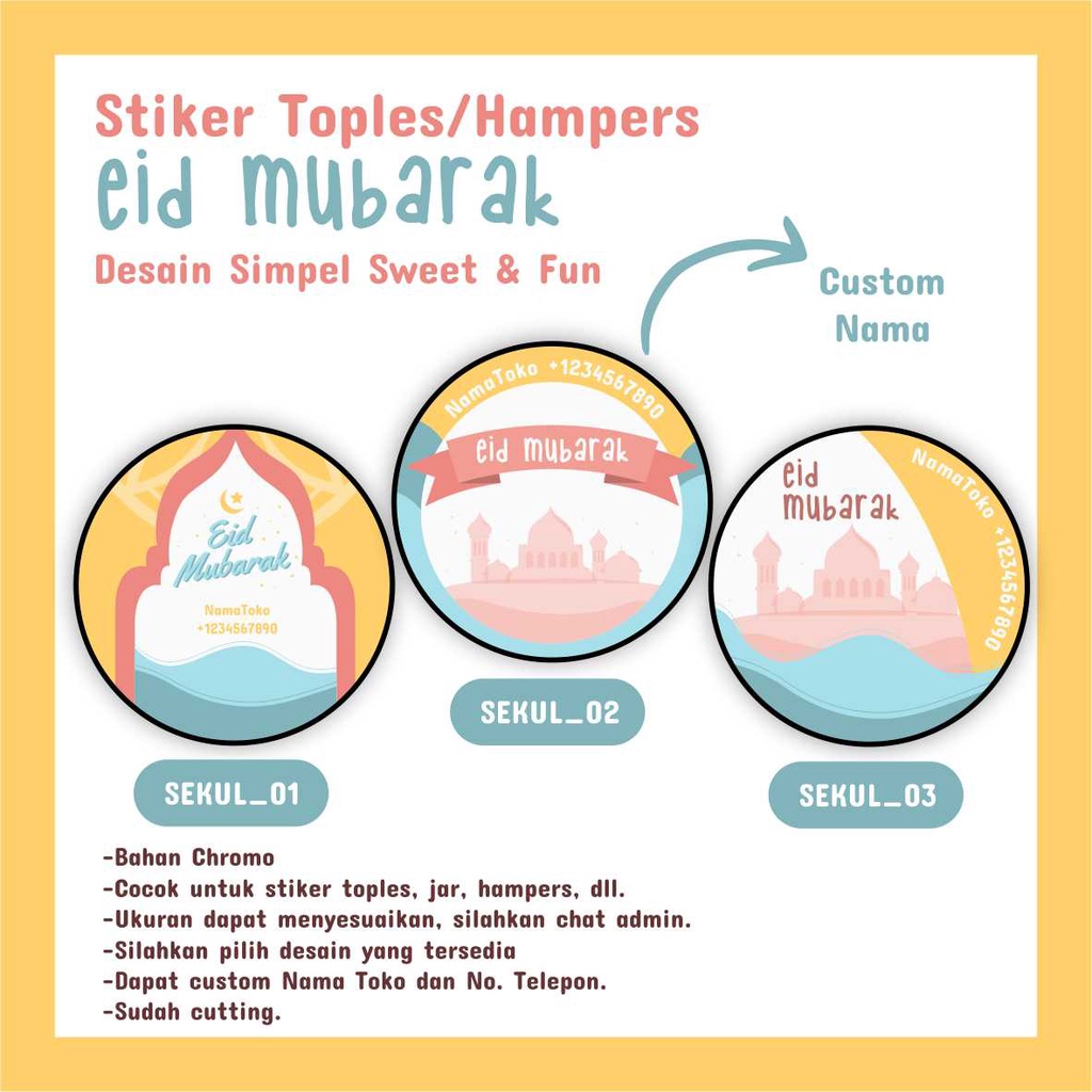 

Stiker Label Toples Lebaran Desain Simple, Sweet, & Fun