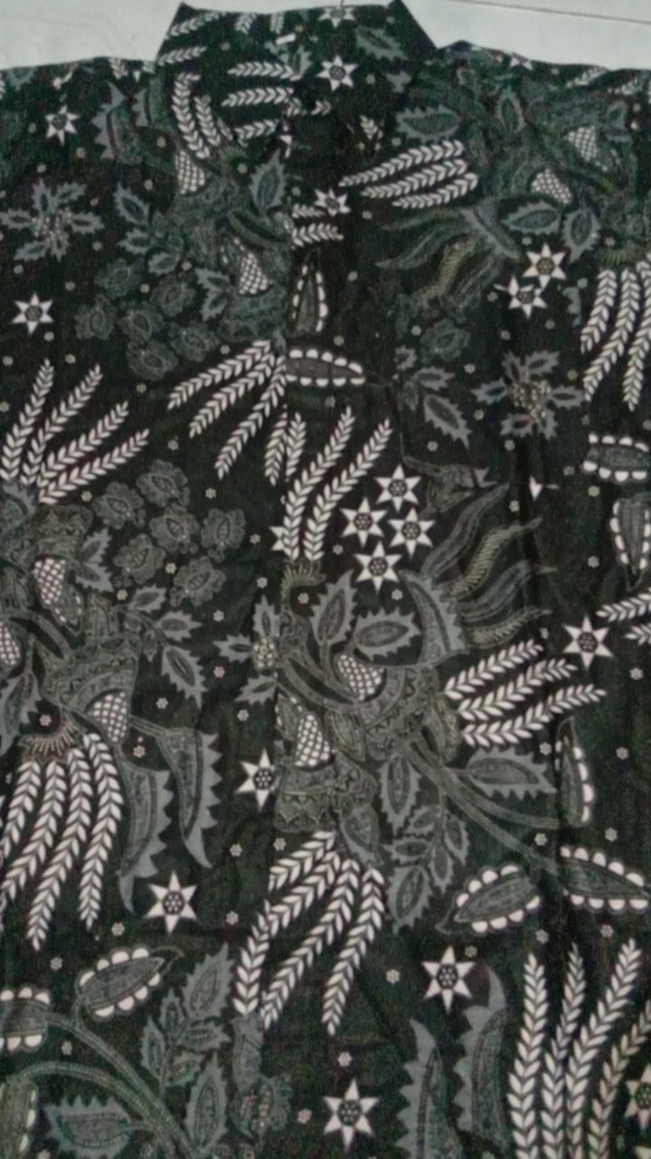 Size M L Xl  Xxl Bswart Batik Hrb026 Manggar Hitam Hem Pendek Pekalongan M L Xl Batik Pria  Bw 002