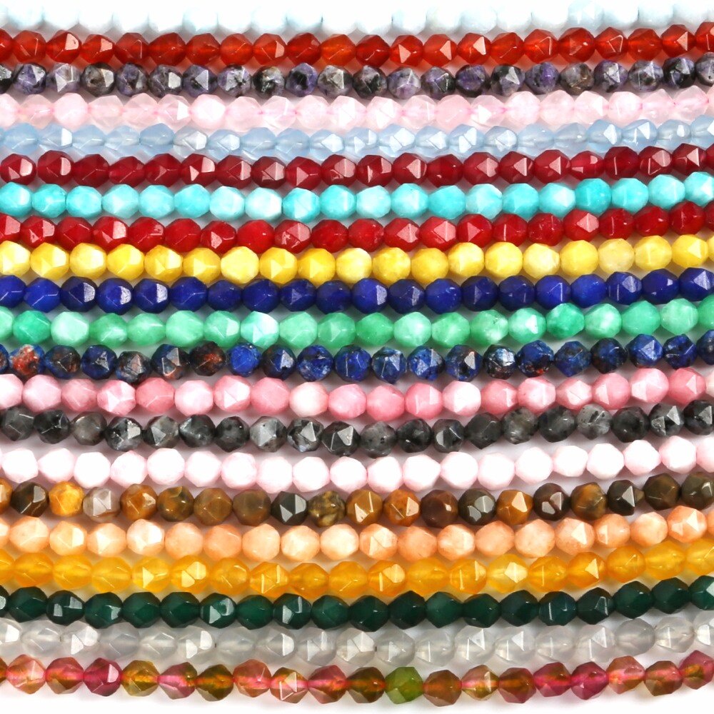 8MM About 48Pcs Natural Rock Crystal Faceted Mix Candy Color Loose Beads DIY Stone Beads Handmade For Jewelry Making Bracelet