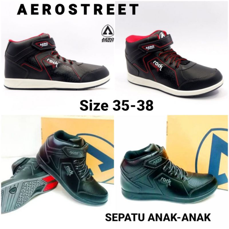 SEPATU SNEAKERS SEKOLAH ANAK LAKI PEREMPUAN size 35-38 SEPATU AEROSTREET