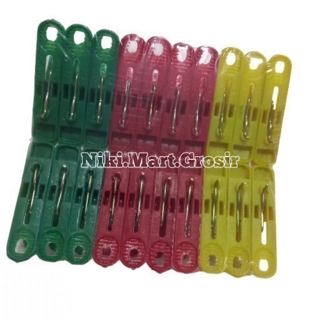 Jepit Baju Plastik Warna / Jepitan Baju Plastik Isi 20