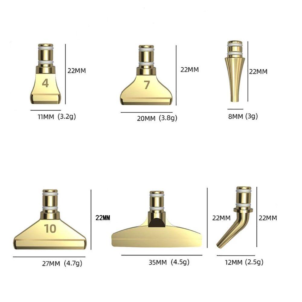 [Elegan] Kepala Pen Bor Titik 6Pcs Model Aksesoris Yang Dapat Dilepas Alat Pena Ujung Logam Alat Lukisan Berlian
