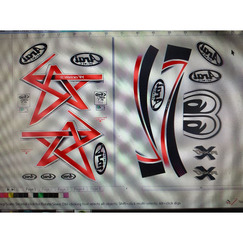 WATER DECAL ARAI NAKANO STAR