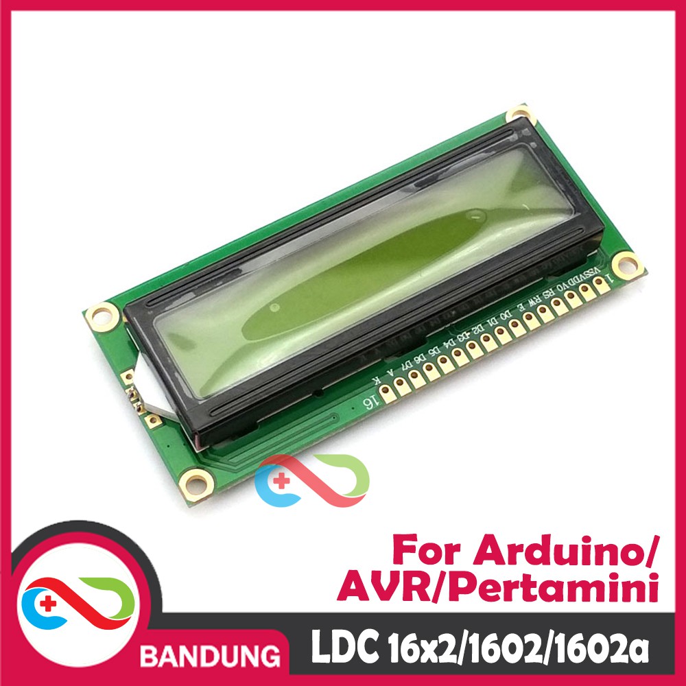 LCD CHARACTER 16X2 1602 5V GREEN HIJAU BACKLIGHT MODULE