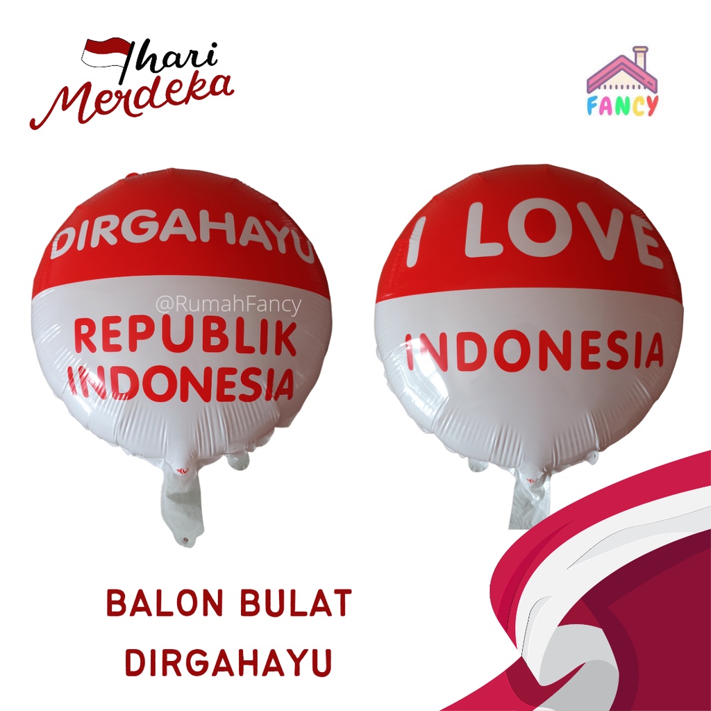 Jual Balon Foil Dirgahayu Bulat Cm Balon Hut Ri Dirgahayu Republik