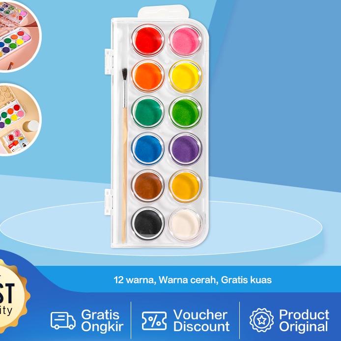 

Recommended Deli Watercolor Painting / Cat Air Padat 12 Warna Gratis Kuas Kualitas Tinggi EC15-12~