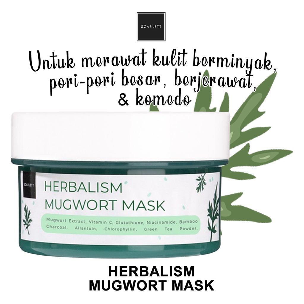 [ Masker ]  Scarlett Herbalism Mugwort Mask &amp; Seriously Soothing Mask