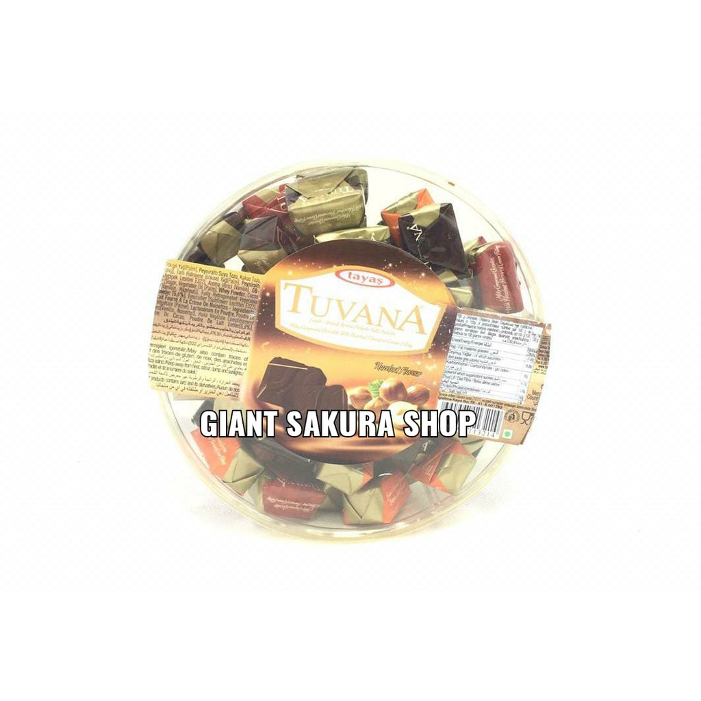 Tayas tuvana, Kembang Gula Cokelat isi Krim Rasa Hazelnut / permen impor / permen turki / permen