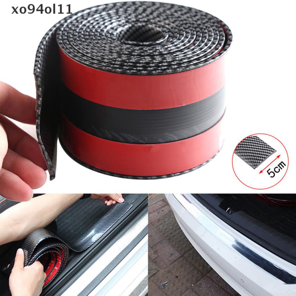 (Hot Sale) Stiker Karet Pelindung Pinggiran Pintu Mobil DIY Bahan Serat Karbon